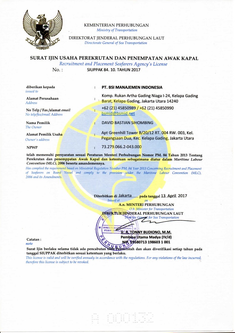 Certification