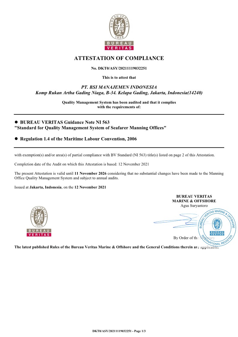 Certification
